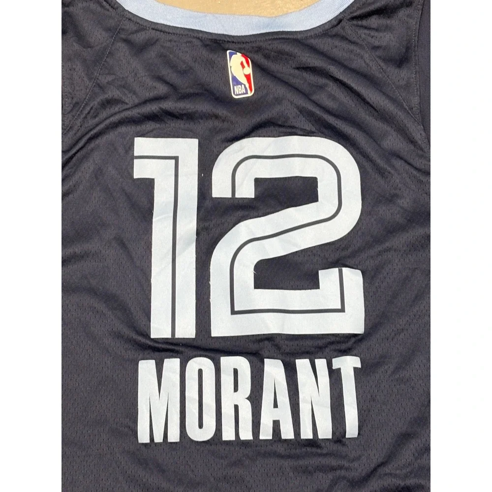 Nike Memphis Grizzlies Ja Morant 12 Icon Edition Swingman Jersey Navy Mens 52 XL